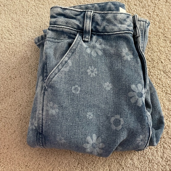 pacsun high waisted floral carpenter jeans size 24 - Picture 3 of 7